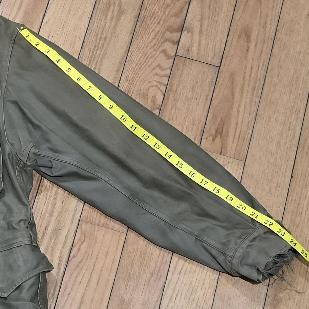US Army Issue M-1943 M43 Field Jacket w/ Hood OD Green‎ Authentic WWII Sz Medium